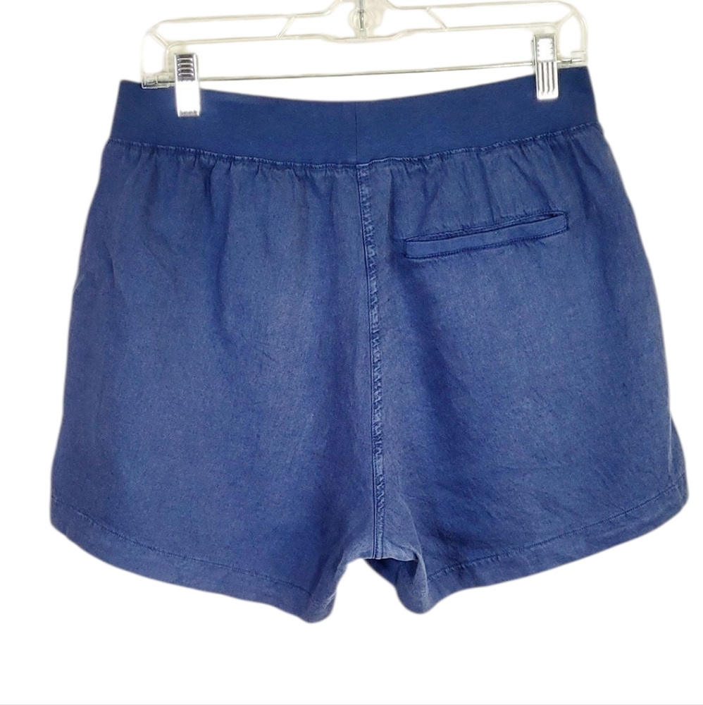 FAHERTY Arlie Day Shorts Faded Navy Linen Blend Large - Picture 7 of 12